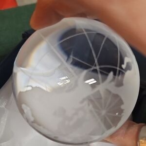 Crystal Globe Paperweight